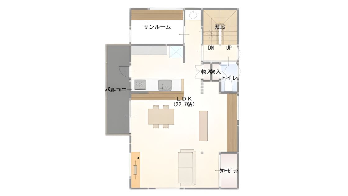 例1：家事効率UPの間取り
