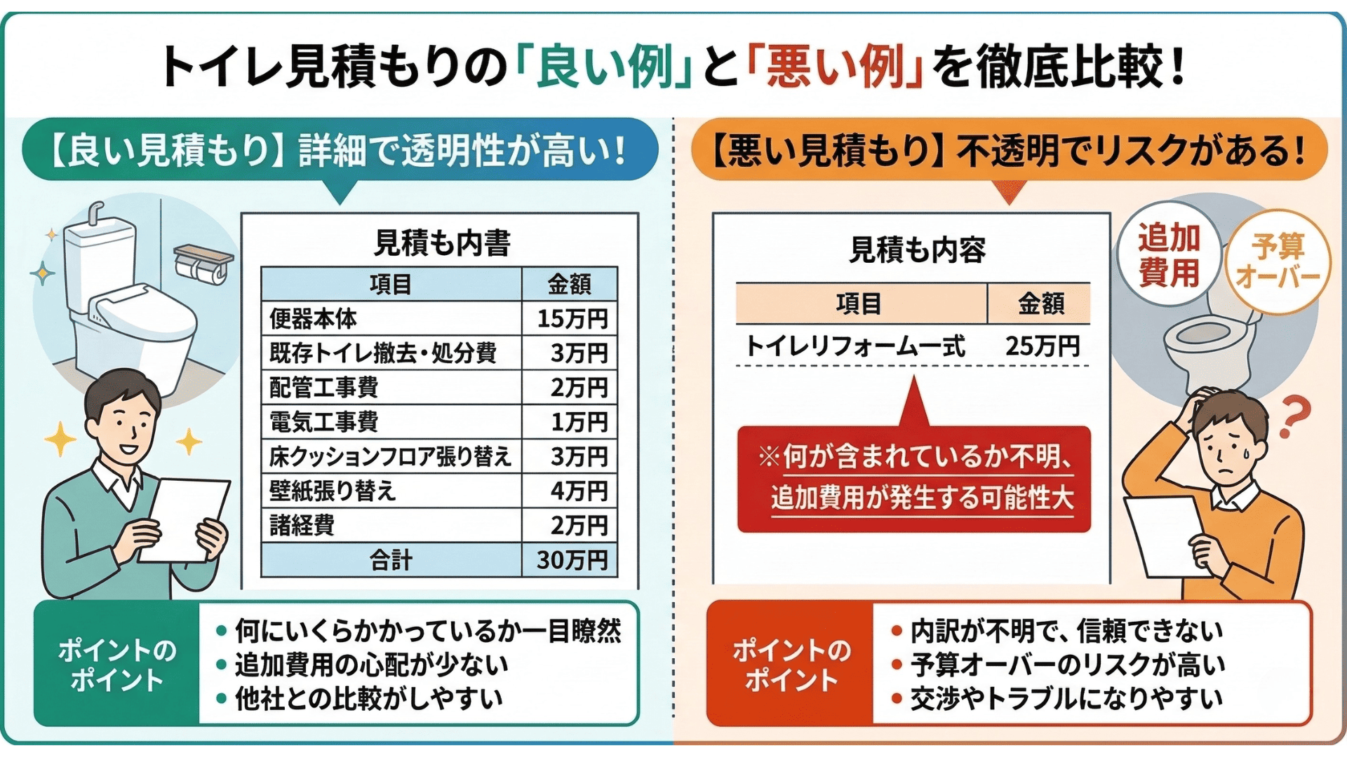 見積もりの内訳が詳細か